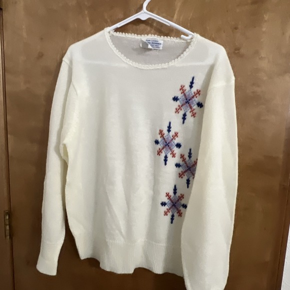 Sweaters - VTG Fully Fashioned Hand Loomed Wool Extra Large XL Womens Sweater‎ Holiday Ugly